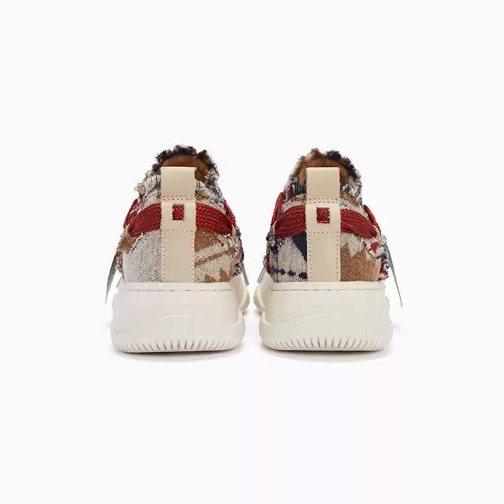 SMILEREPULIC traditional low top open smile canvas shoes red