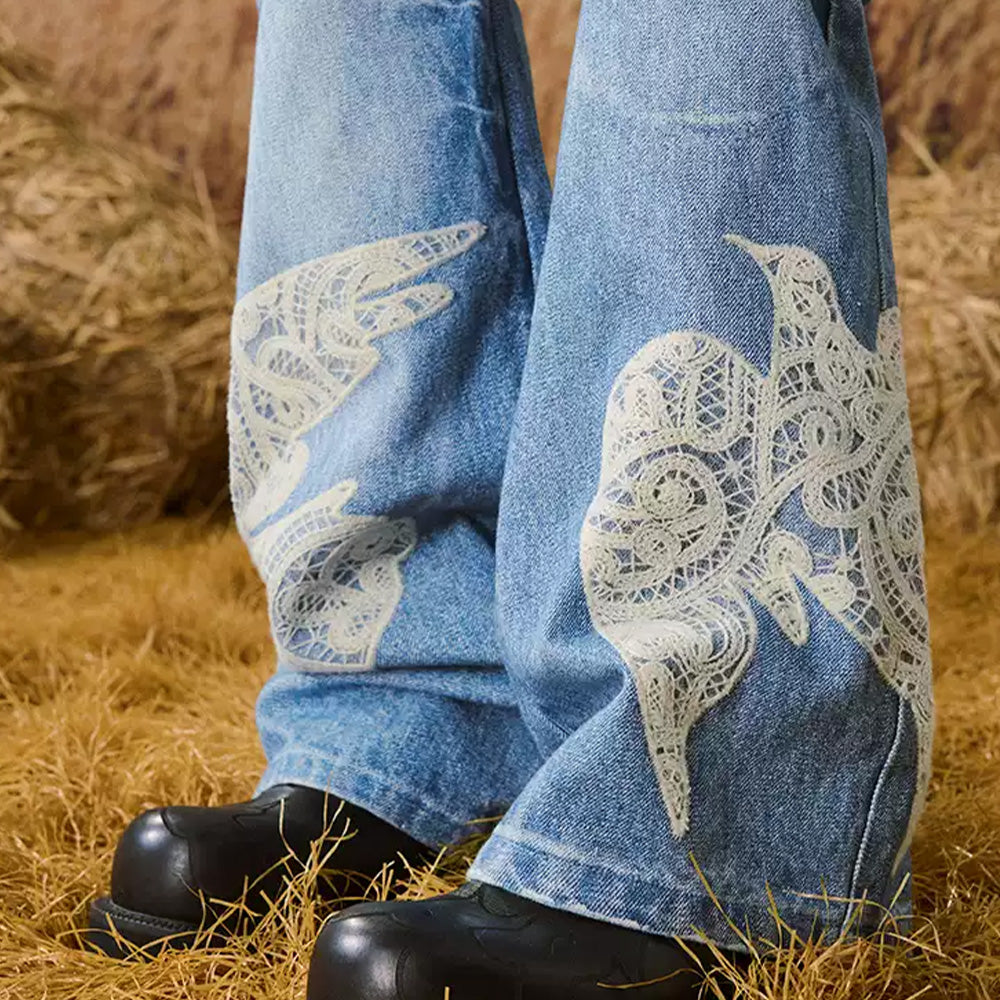 YADcrew Dove Print Jeans