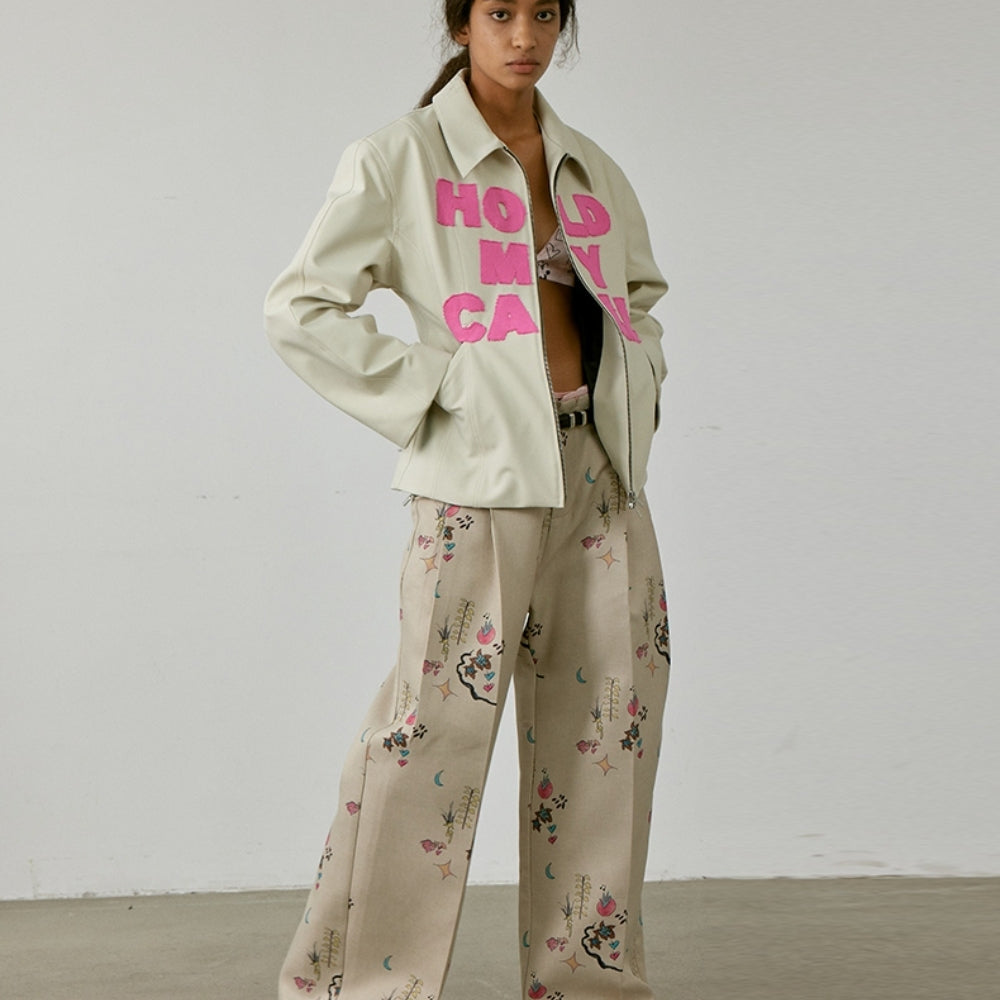 MEDIUM WELL Printed Wide-Leg Pants