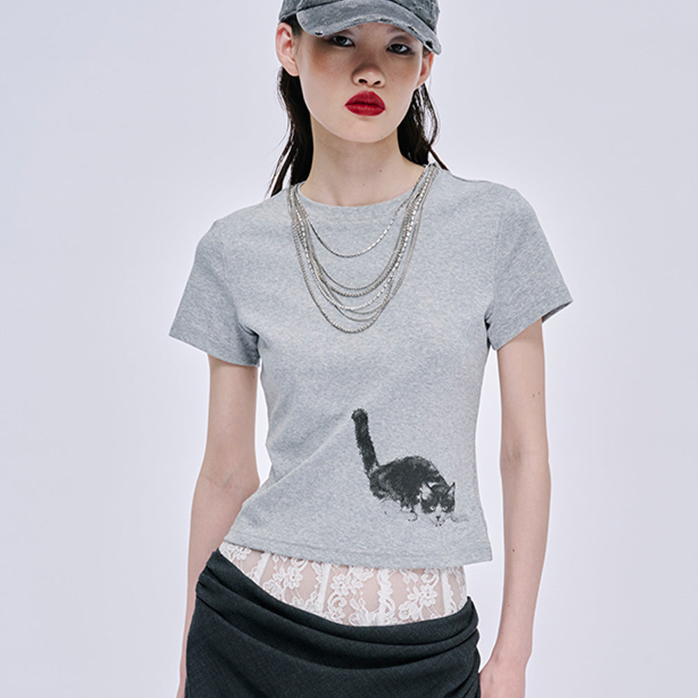 MARKGONG Fitted Cat Tee