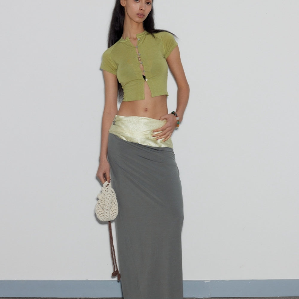 MEDIUM WELL TENCEL Wool Maxi Skirt