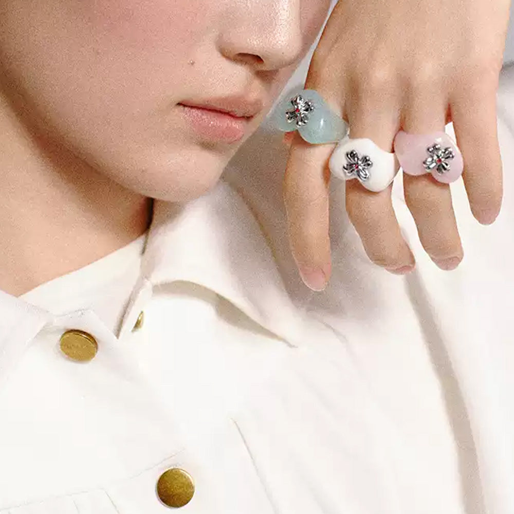 tokokkino Acrylic Heart Ring