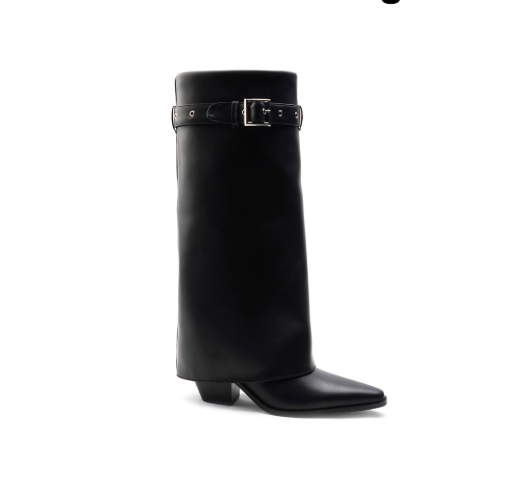 Colorful Bridge丨Pants boots designer buckled boots thick heel women's high boots