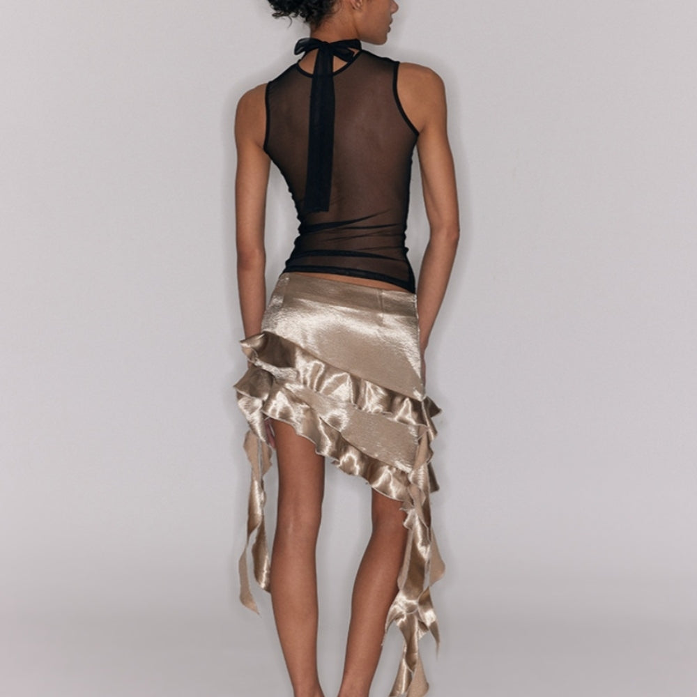 SANFRONTIERES Sheer Back Camisole