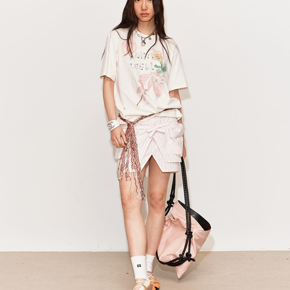 MEDIUM WELL Mulberry Silk and Cotton T-shirt