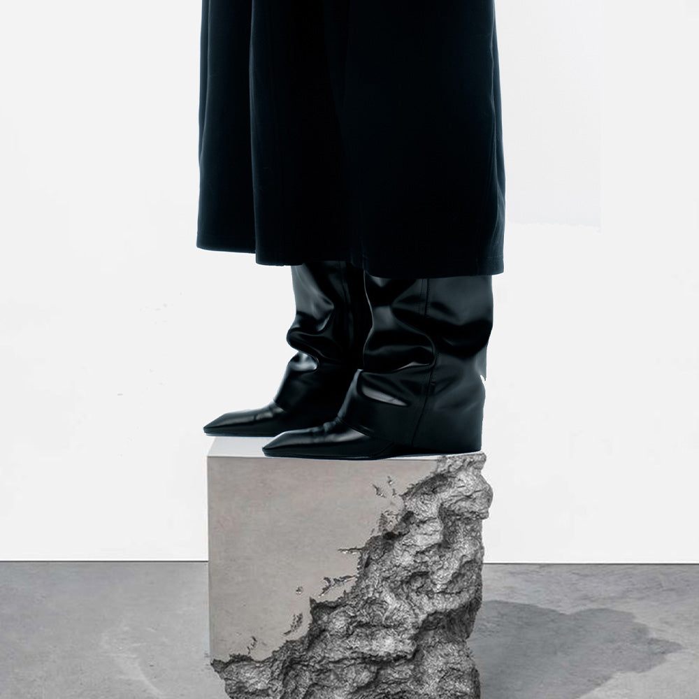 1COTHEN Faux Leather Thigh Boots