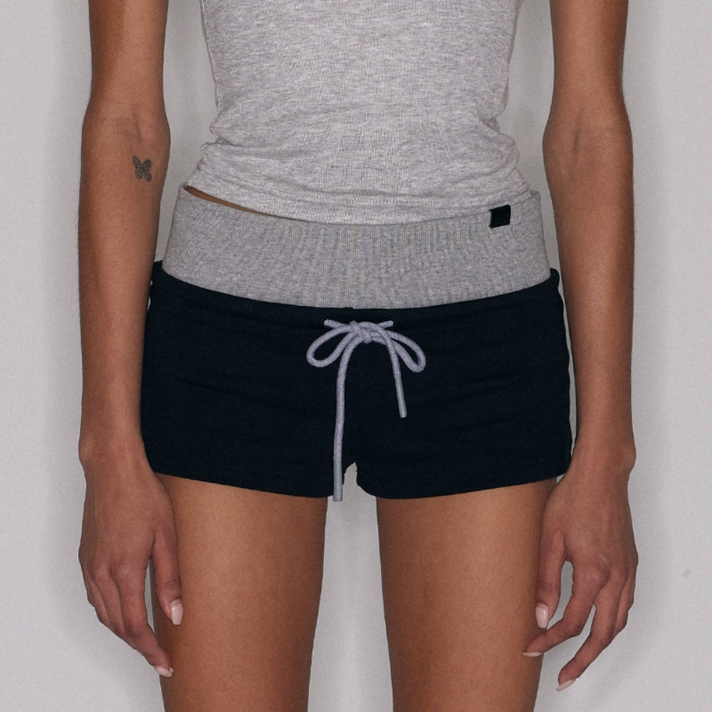 SANFRONTIERES Contrast Sports Shorts
