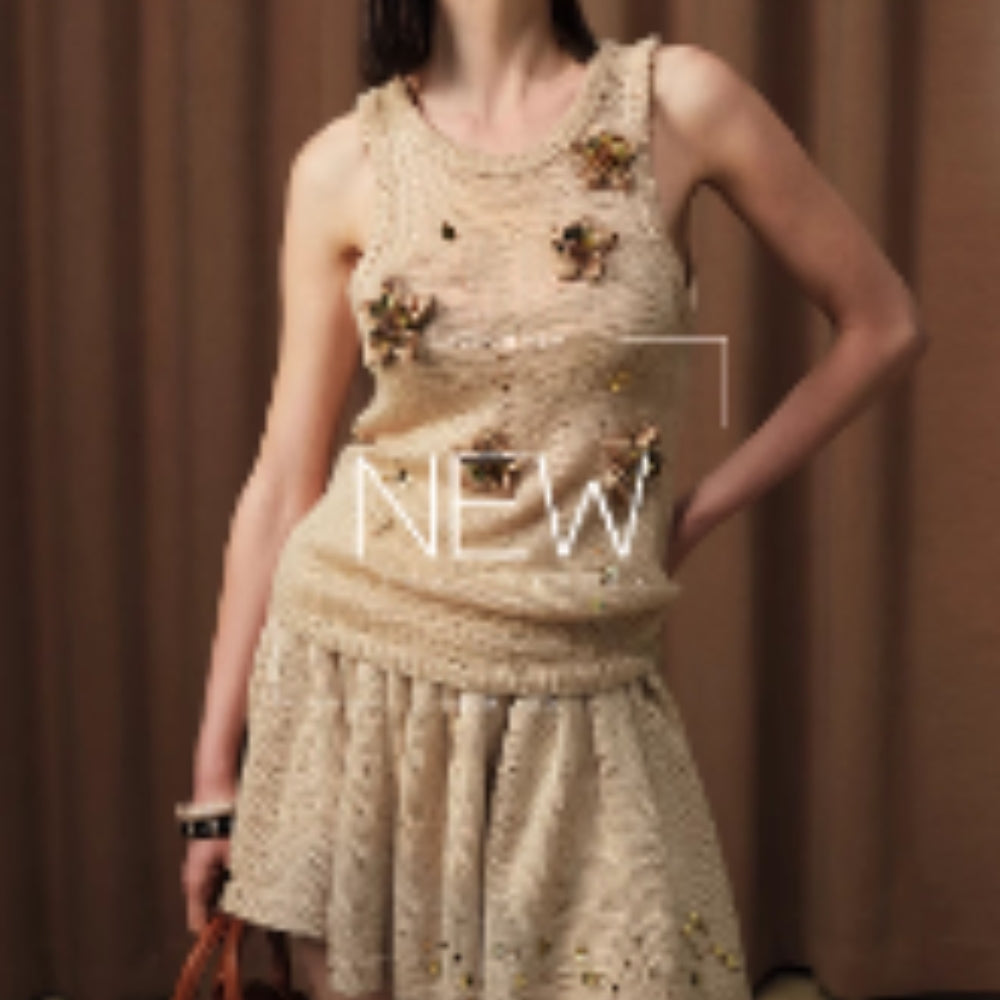 DIANA VEVINA Beaded Knit Set