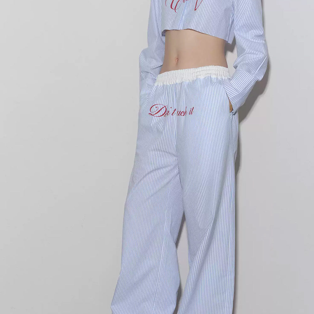 2AM POETRY Striped Loungewear Set
