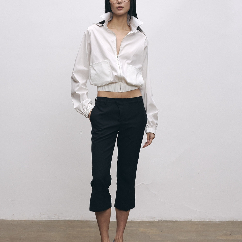 SANFRONTIERES Zip-Front Shirt