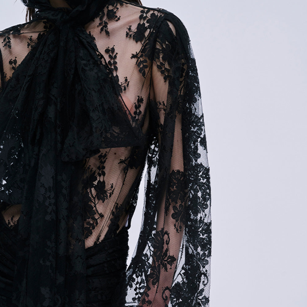 MARKGONG Lace Ruffle Shirt