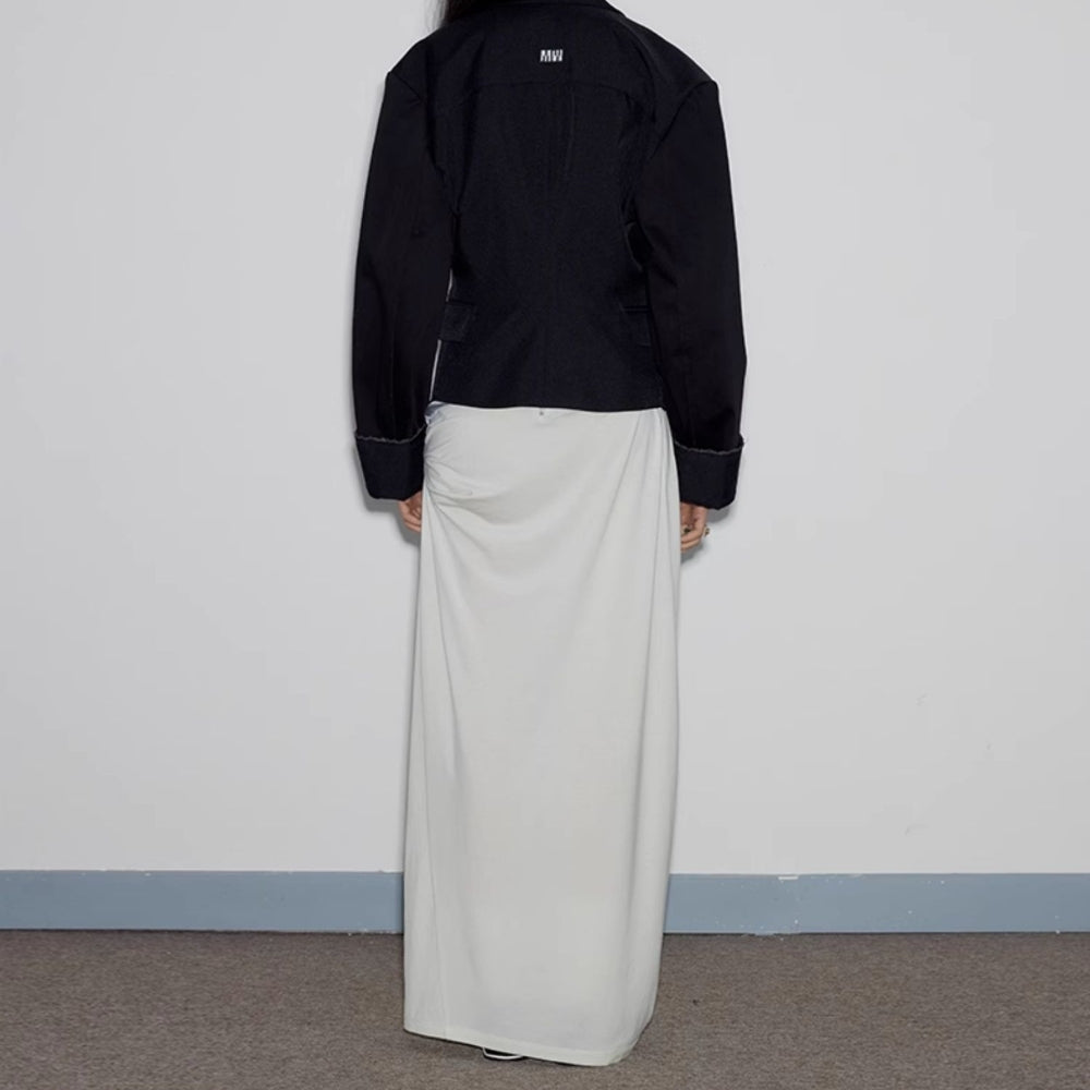 MEDIUM WELL TENCEL Wool Maxi Skirt