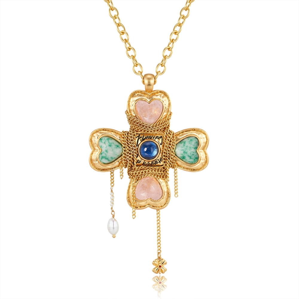 tokokkino Crystal Bow Necklace