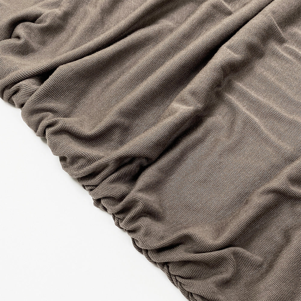 SIJIASUDIO Brown Asymmetrical Dress