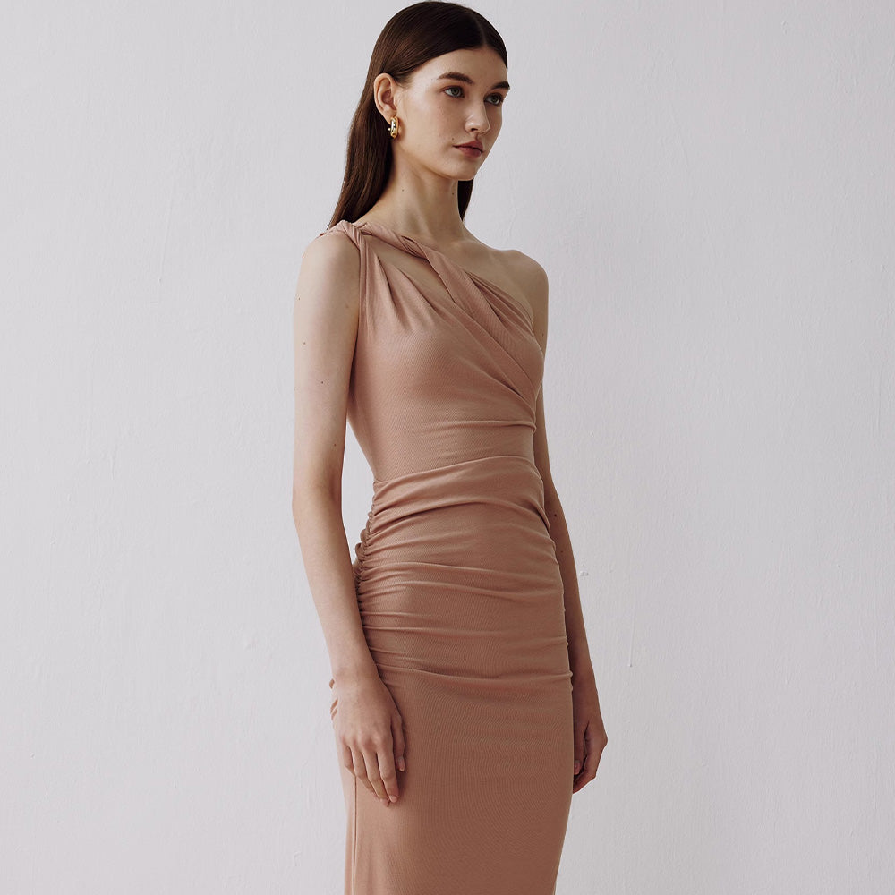 SIJIASUDIO Pink Asymmetrical Dress