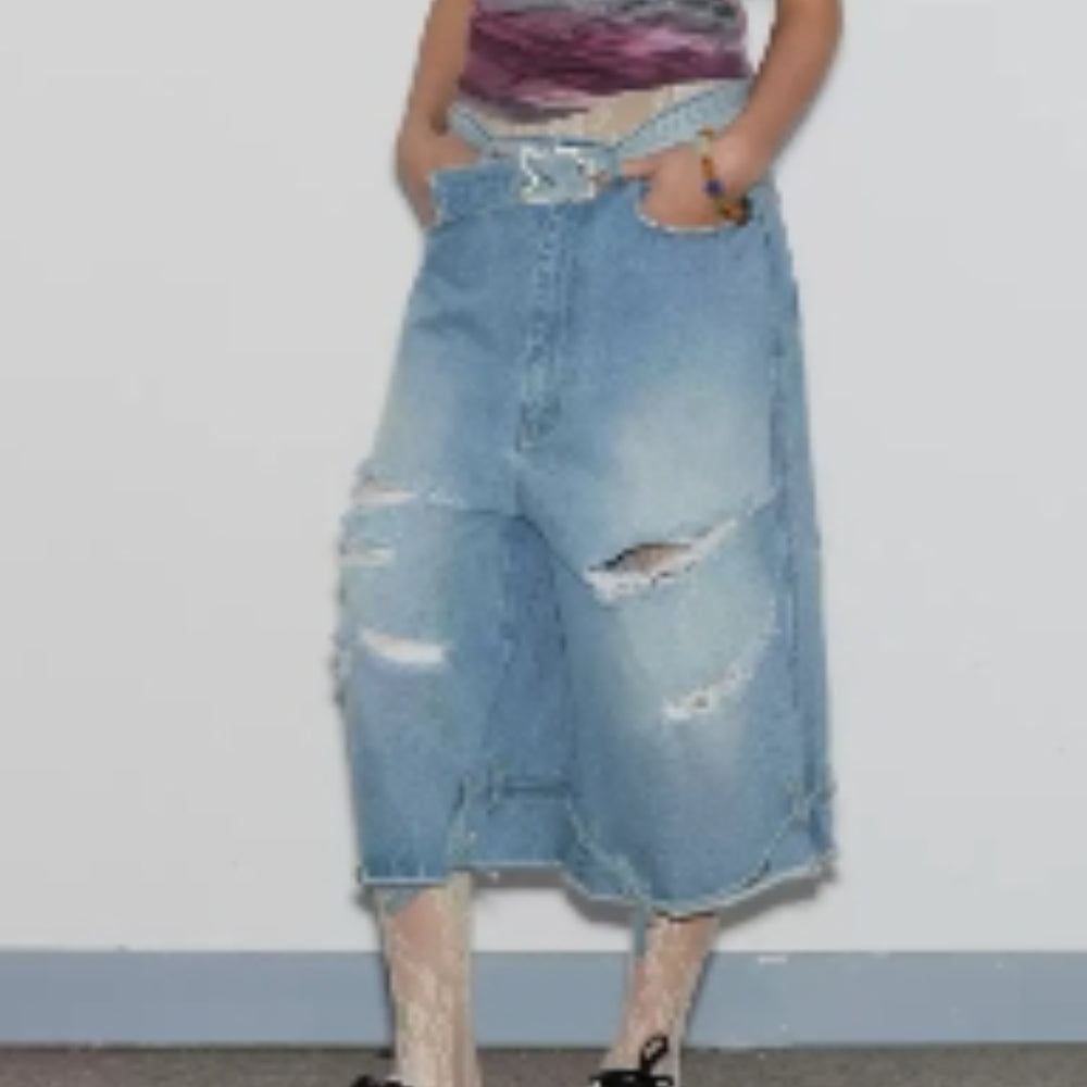MEDIUM WELL Ripped Denim Jeans