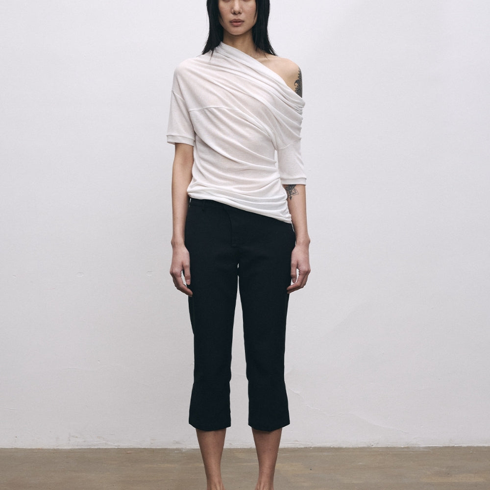 SANFRONTIERES Reversible Semi-Sheer Top