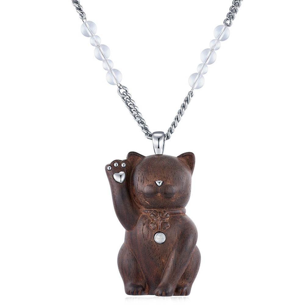 tokokkino Wooden Cat Necklace