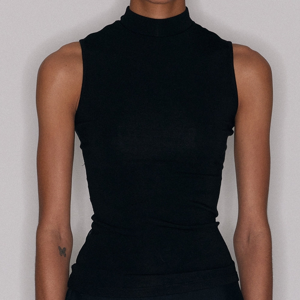 SANFRONTIERES Sheer Back Camisole