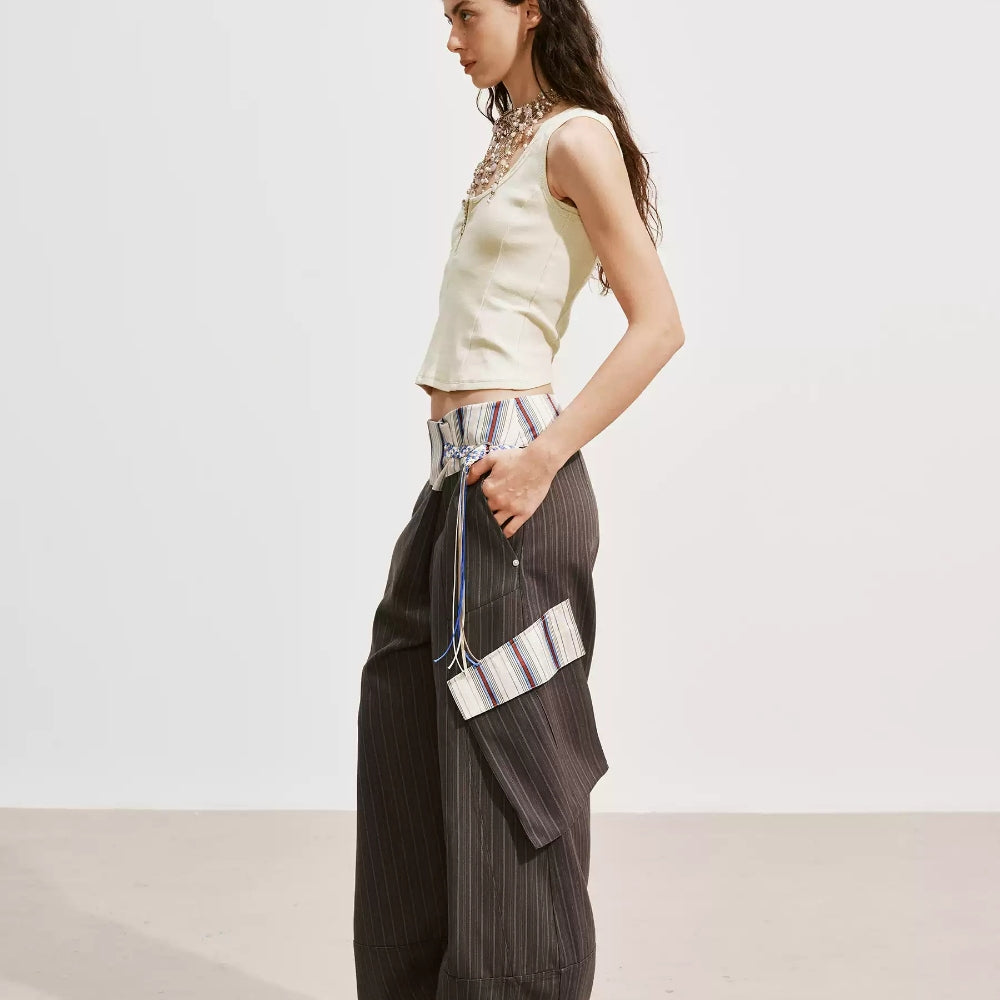 MEDIUM WELL Striped Cargo Pants