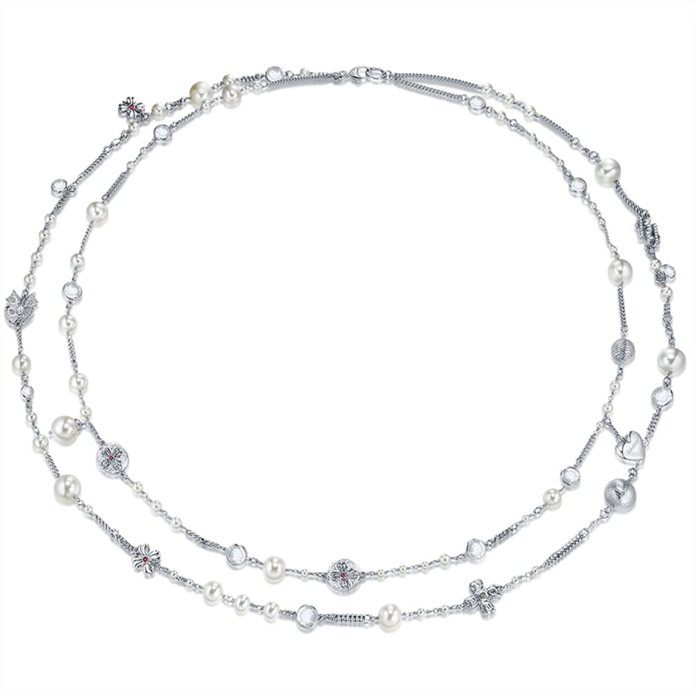 tokokkino Pearl Zircon Necklace