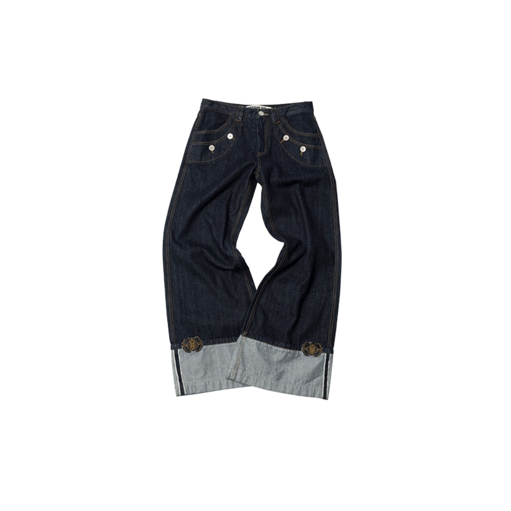 MEDIUM WELL Logo-embossed Jeans