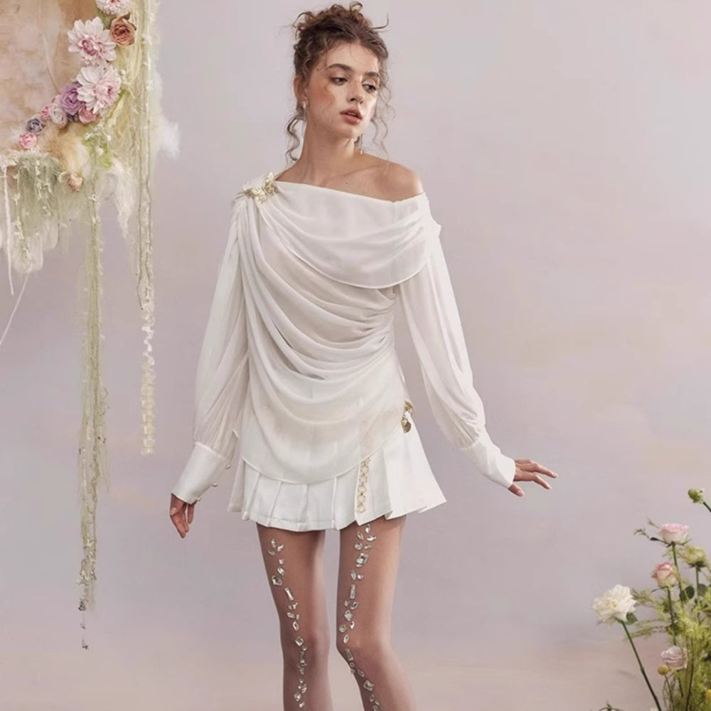 ARTE PURA White Chiffon Blouse