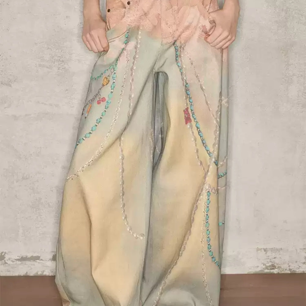 WOOHA 3D Lace Jeans