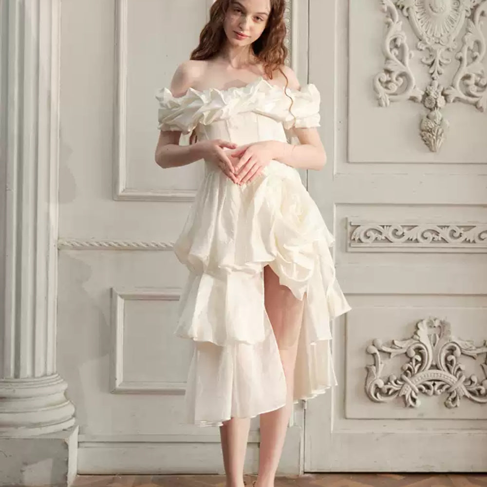 ARTE PURA White Strapless Gown