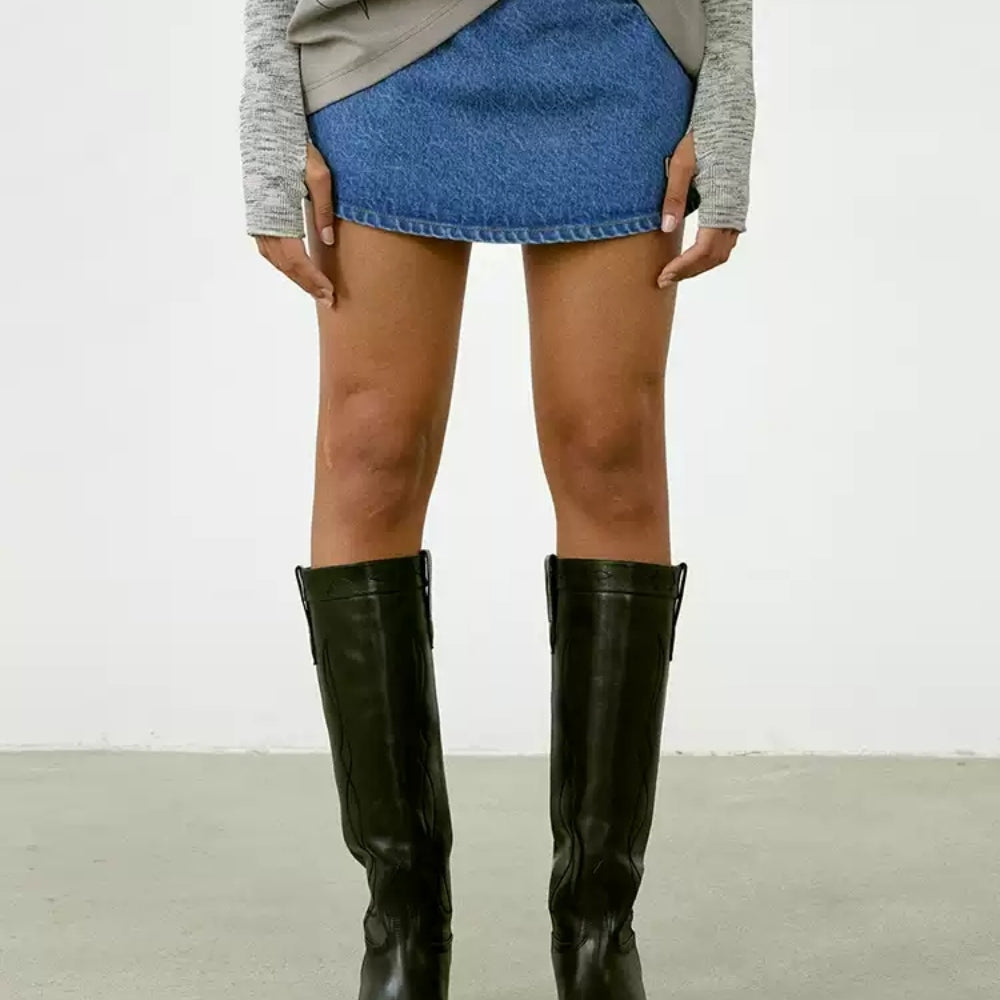 MEDIUM WELL Detachable Denim Mini Skirt