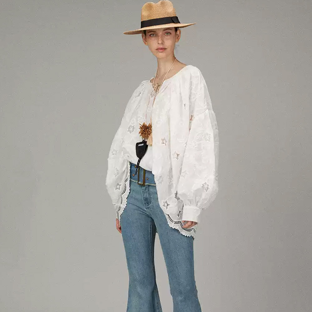 LACERTA Fringed Boho Shirt