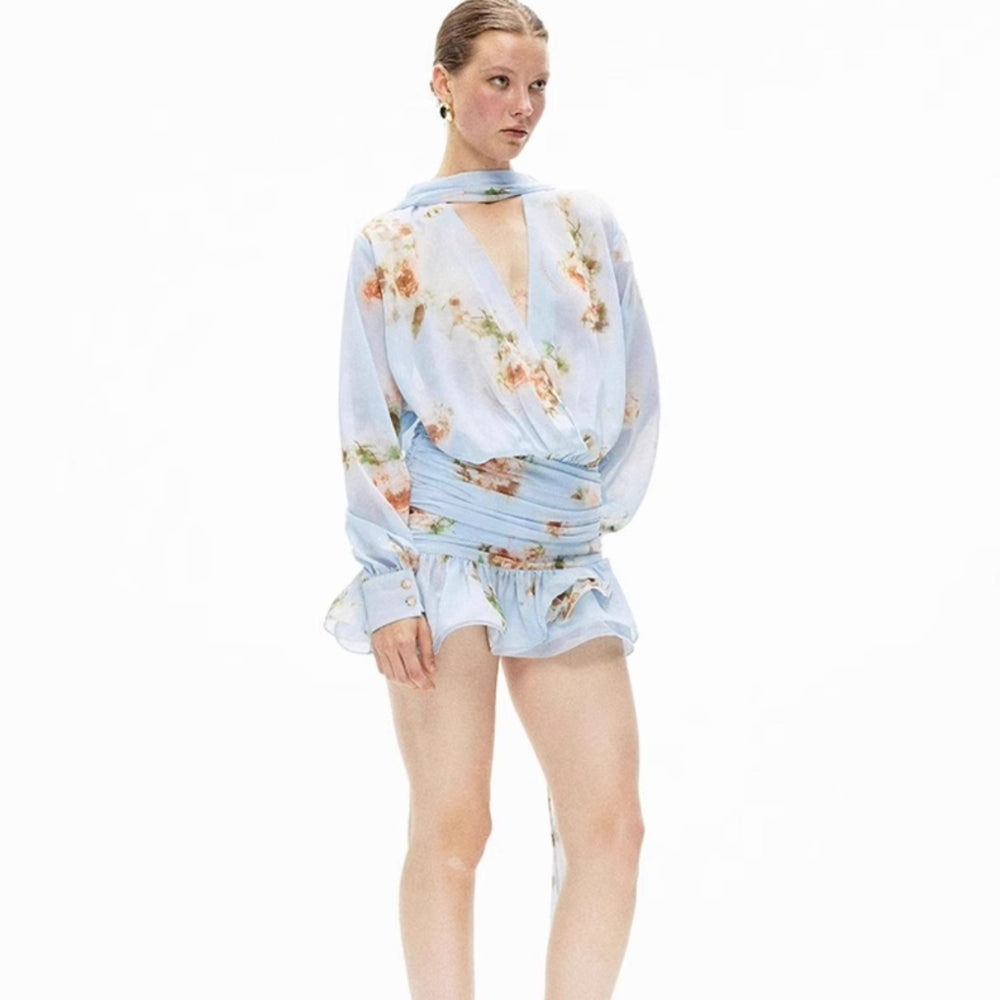 ARTE PURA Blue/Pink Scarf Dress