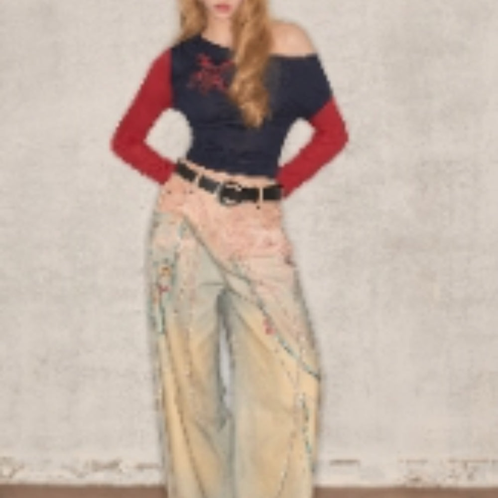 WOOHA 3D Lace Jeans