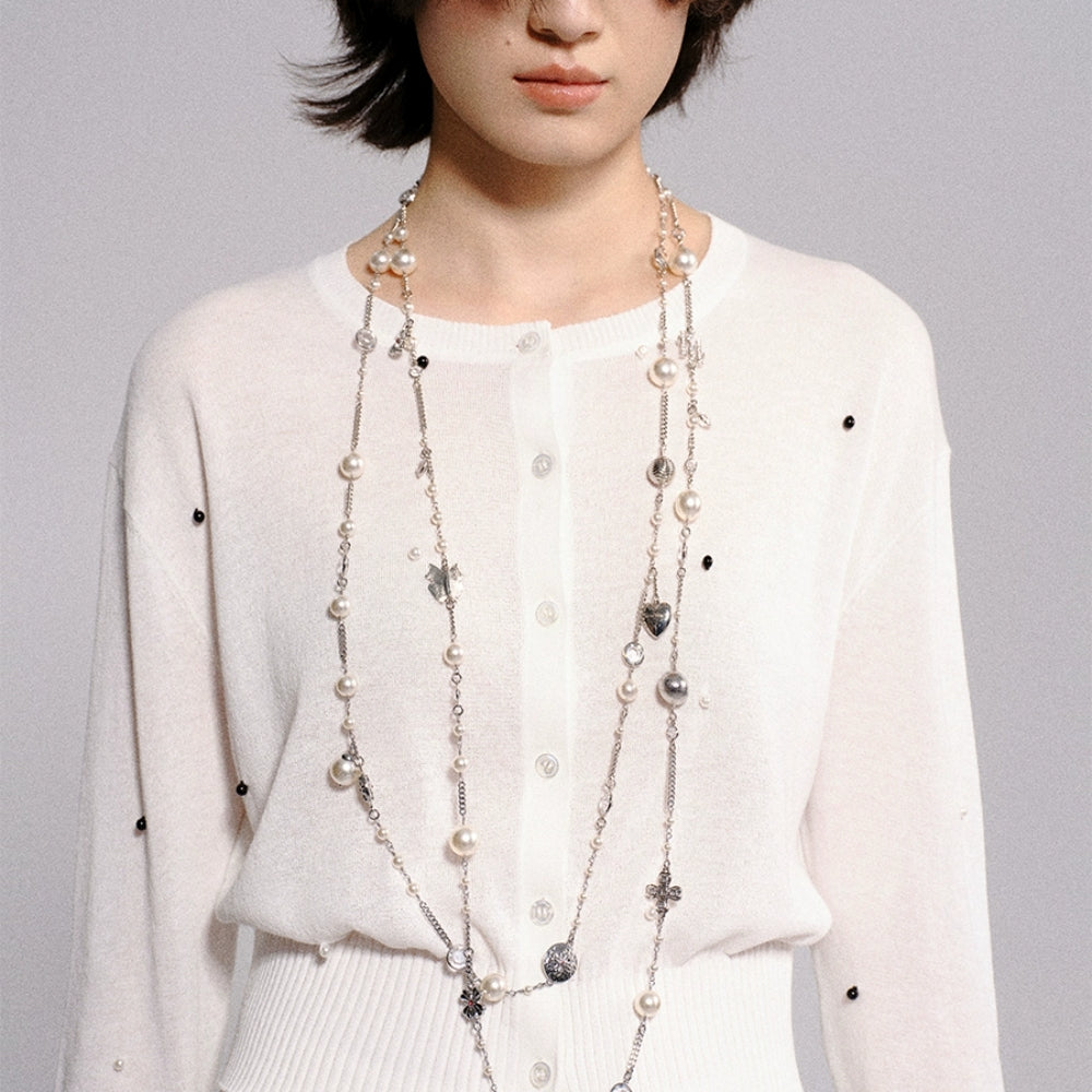 tokokkino Pearl Zircon Necklace