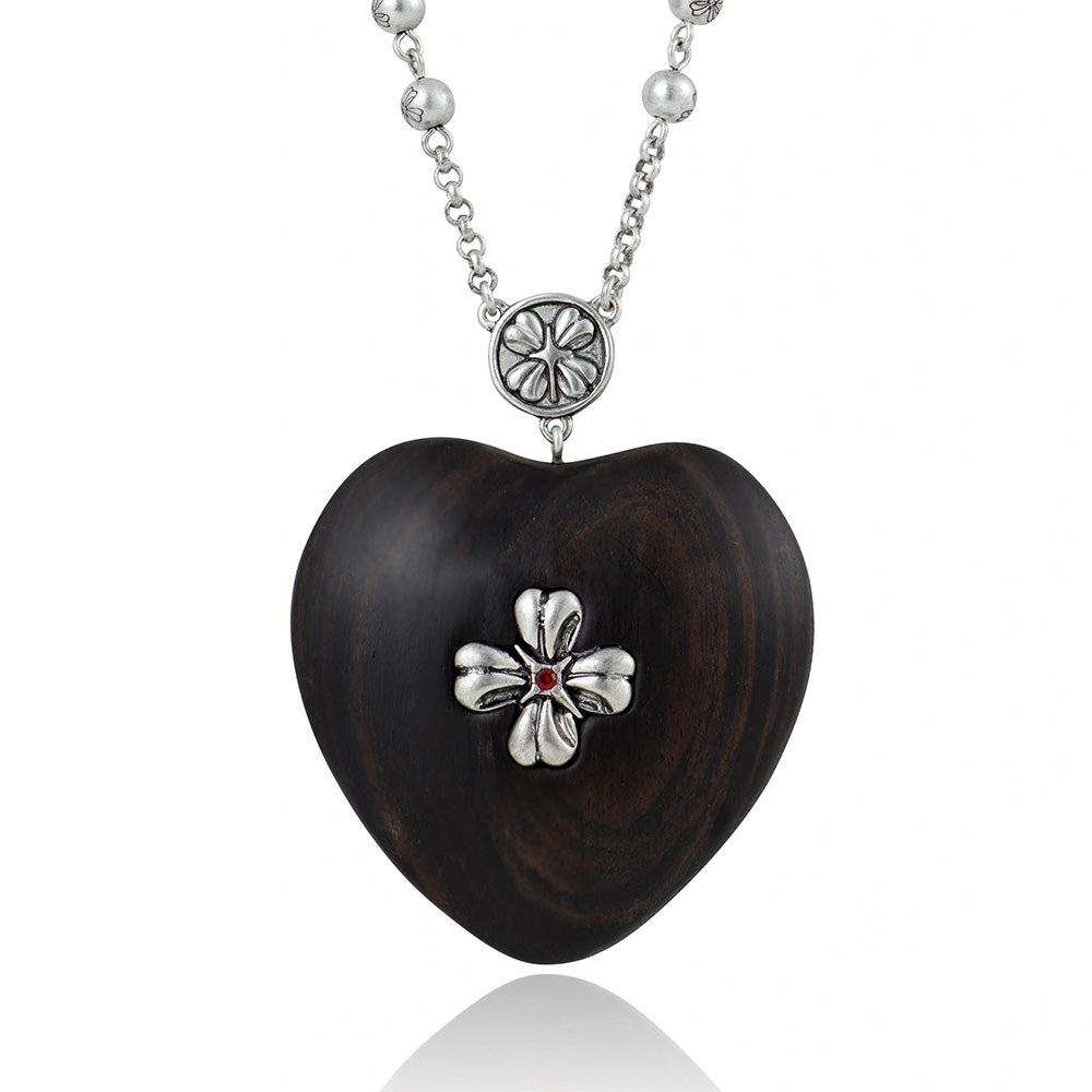 Wooden Heart Necklace