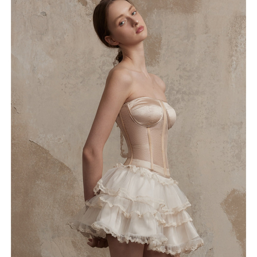 FA SOGNO Nude Corset Set