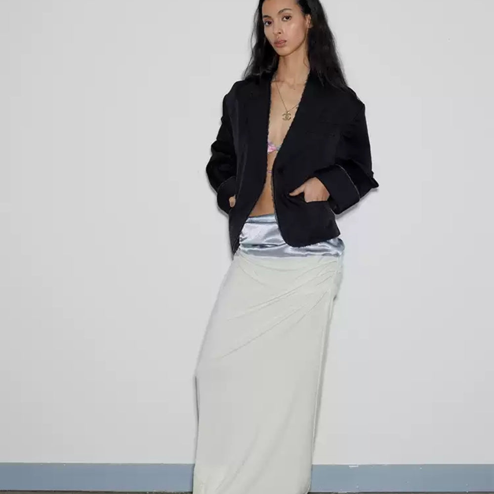 MEDIUM WELL TENCEL Wool Maxi Skirt