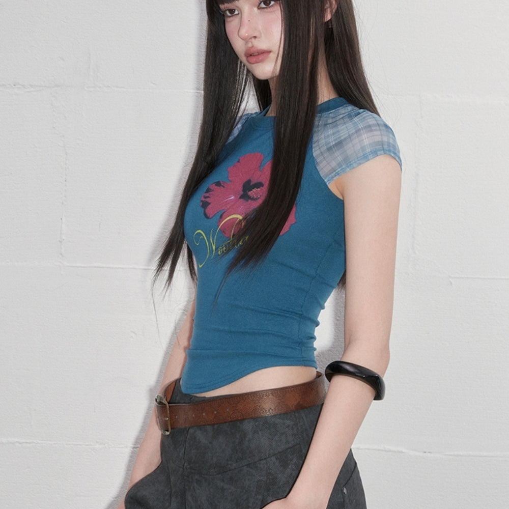 WOOHA Sheer Panel T-shirt