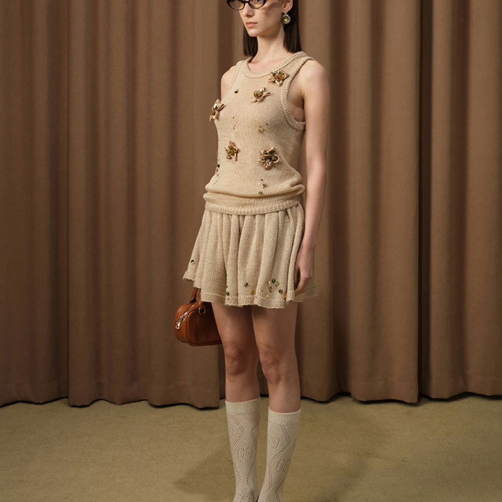 DIANA VEVINA Beaded Knit Set
