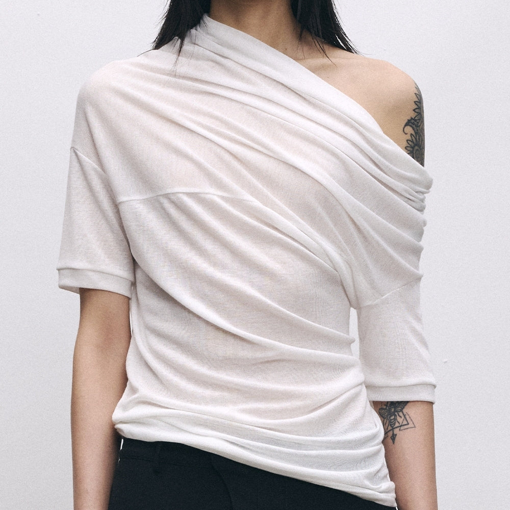 SANFRONTIERES Reversible Semi-Sheer Top