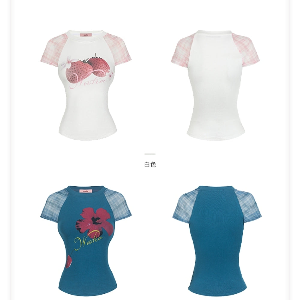 WOOHA Sheer Panel T-shirt