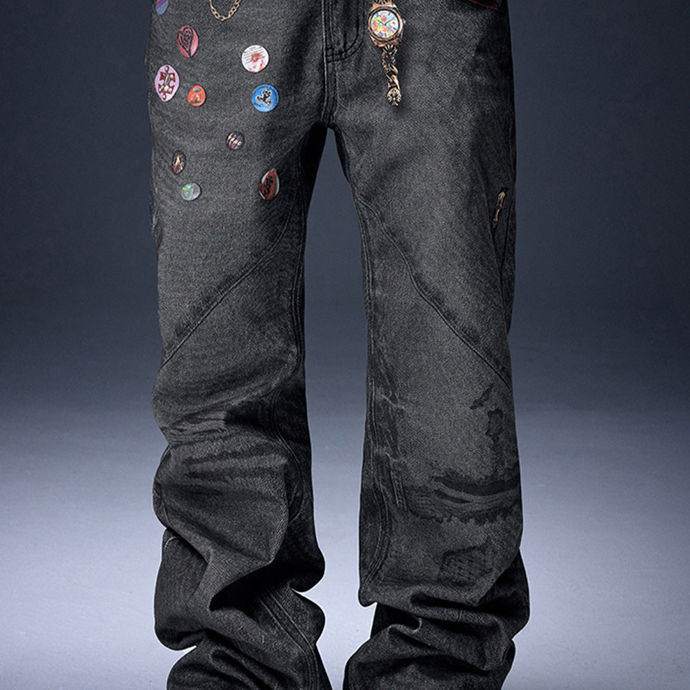 YADcrew 3D Logo Jeans