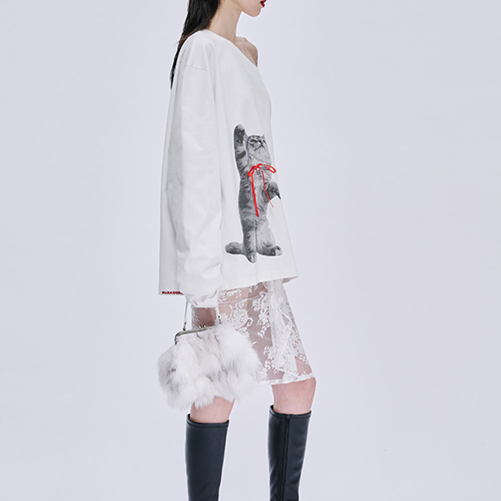 MARKGONG Cat Print Long Sleeve