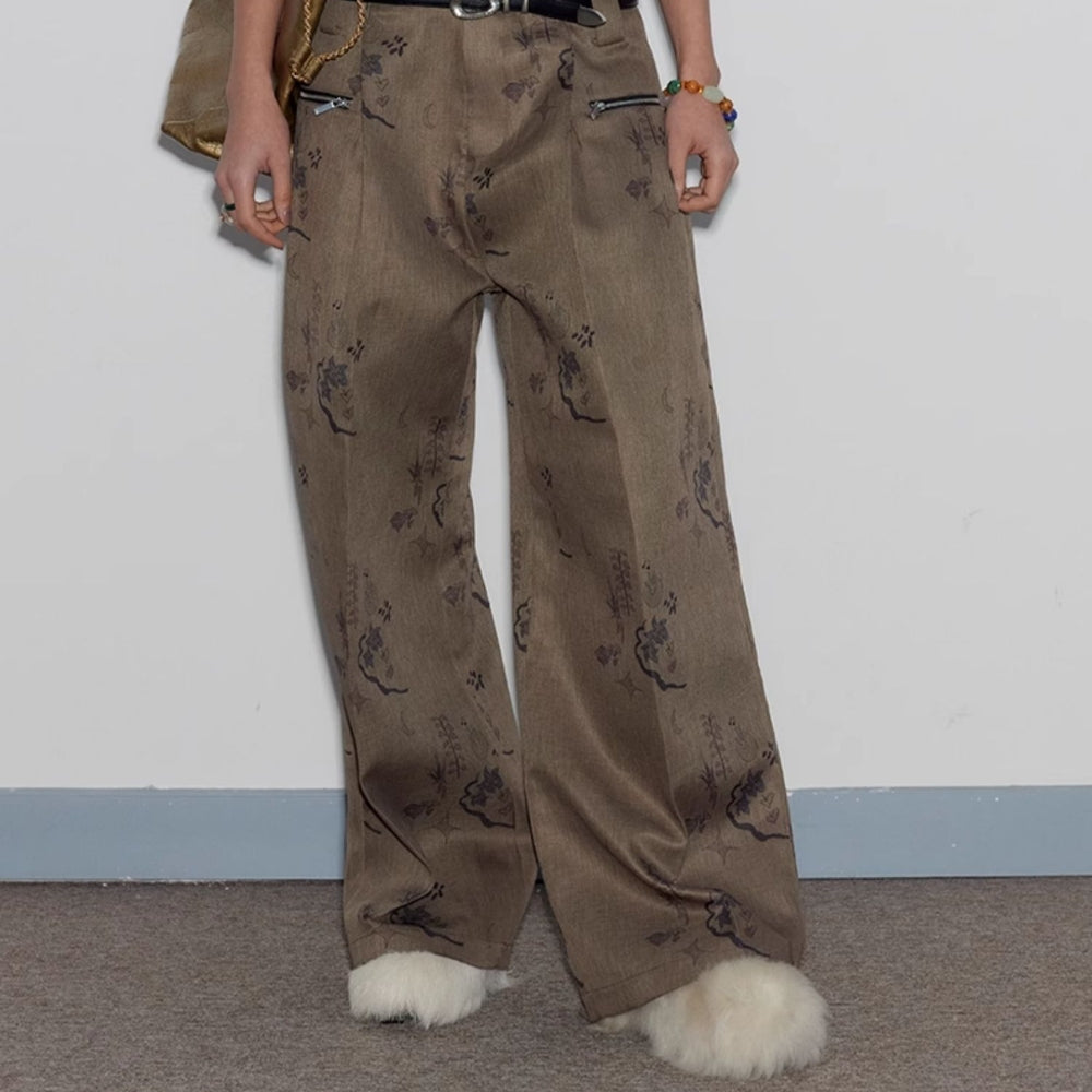MEDIUM WELL Printed Wide-Leg Pants