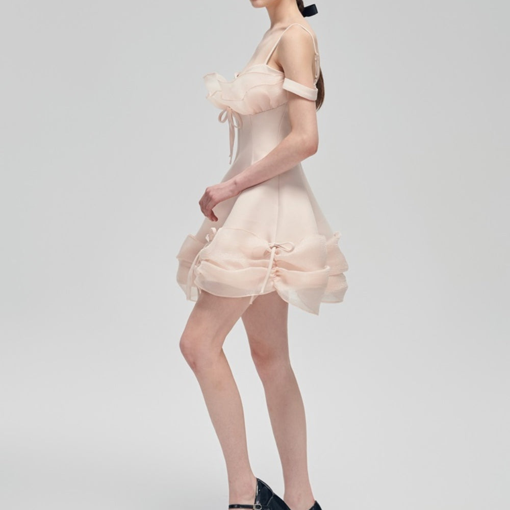 FA SOGNO Pink Tiered Dress