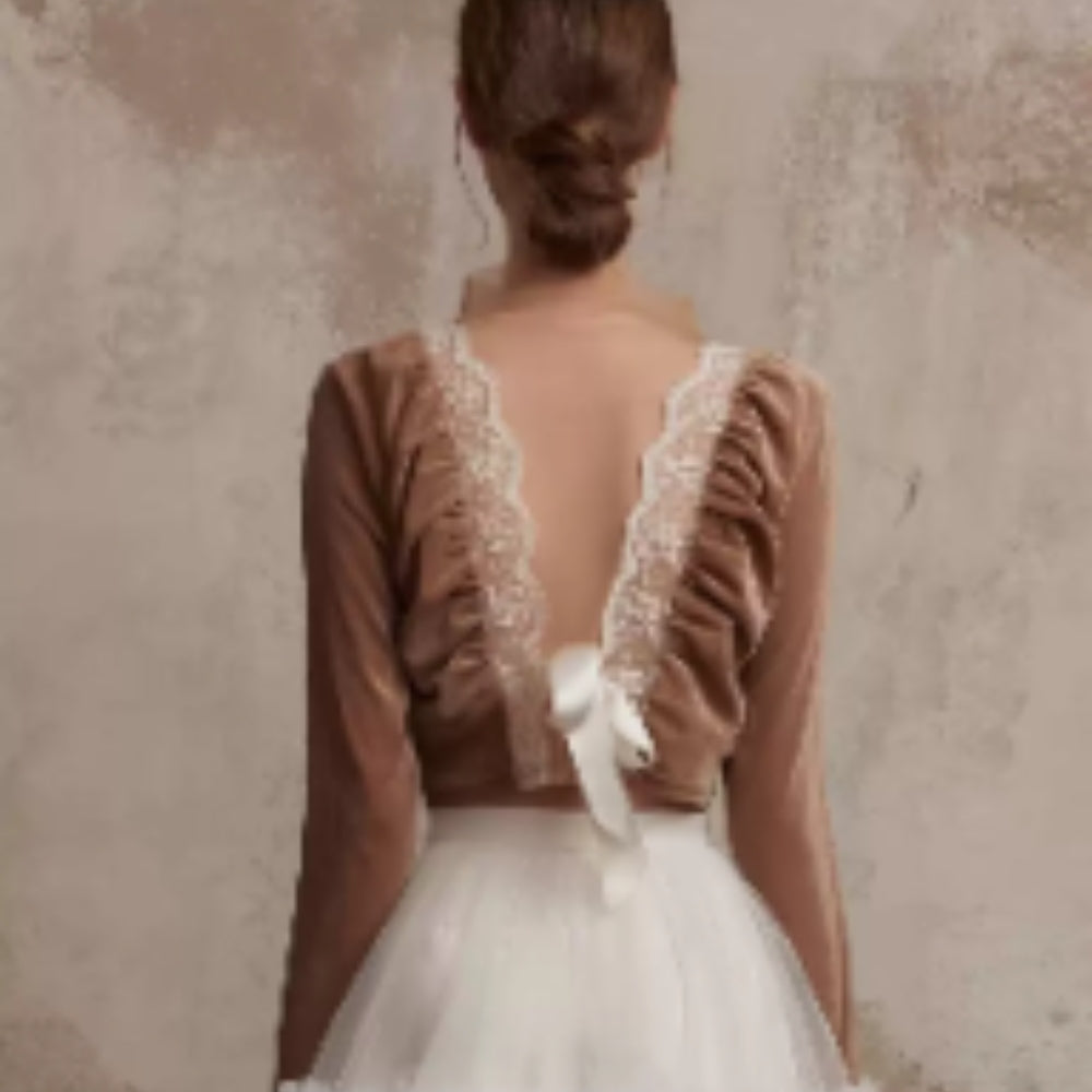 FA SOGNO Velvet Backless Top