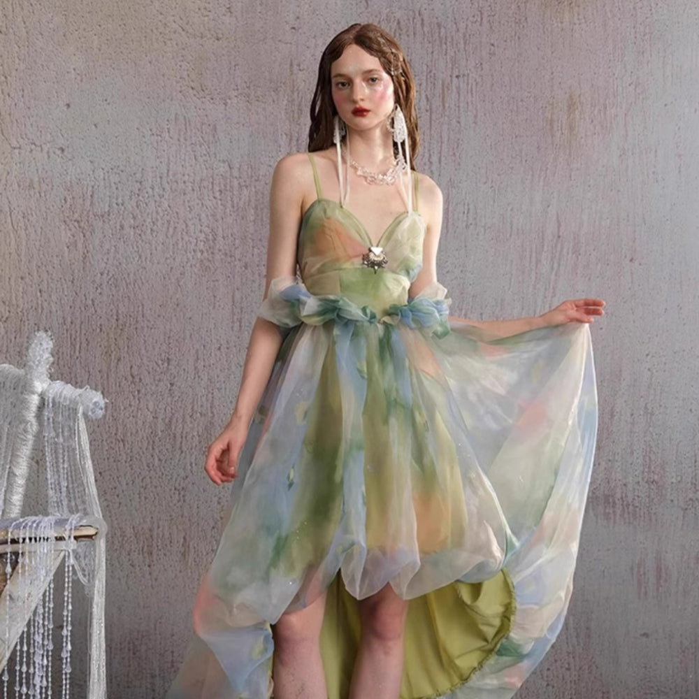 ARTE PURA Green Bustier Dress