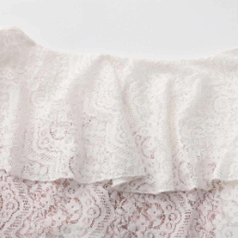 SIJIASUDIO Off-Shoulder Lace Shirt