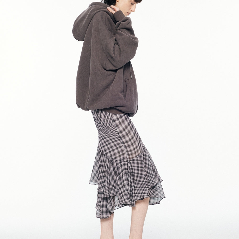 SANFRONTIERES Steam Grid Skirt