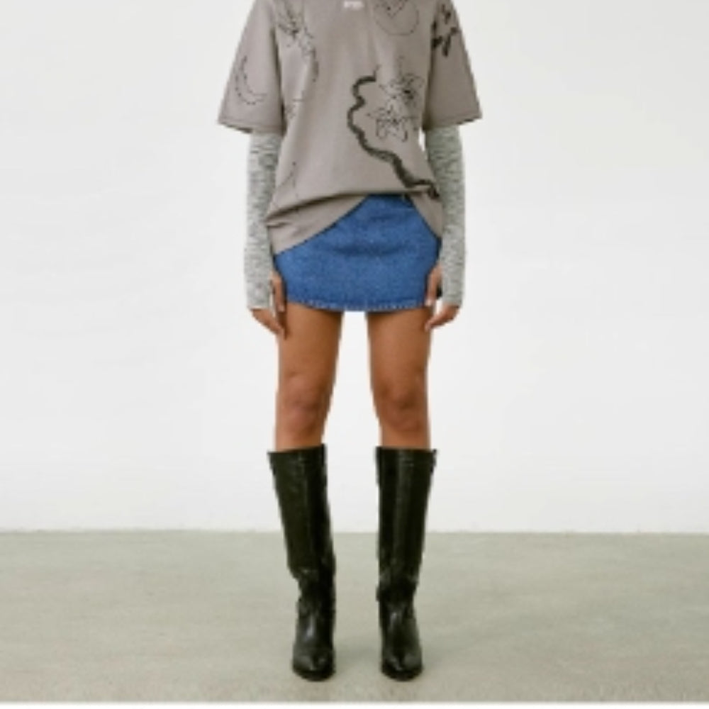 MEDIUM WELL Detachable Denim Mini Skirt